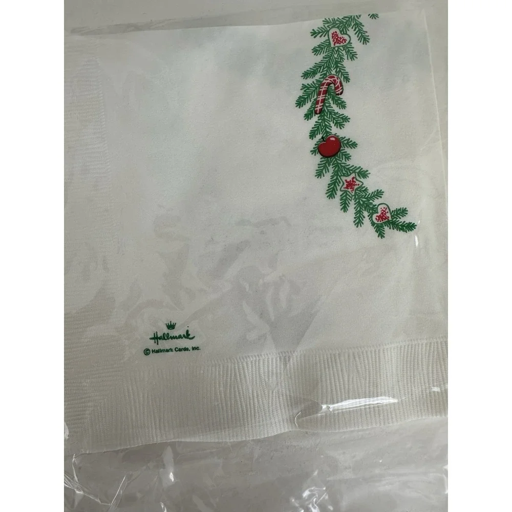 Hallmark Santa Claus Vintage Paper Cocktail Christmas Napkins Holiday